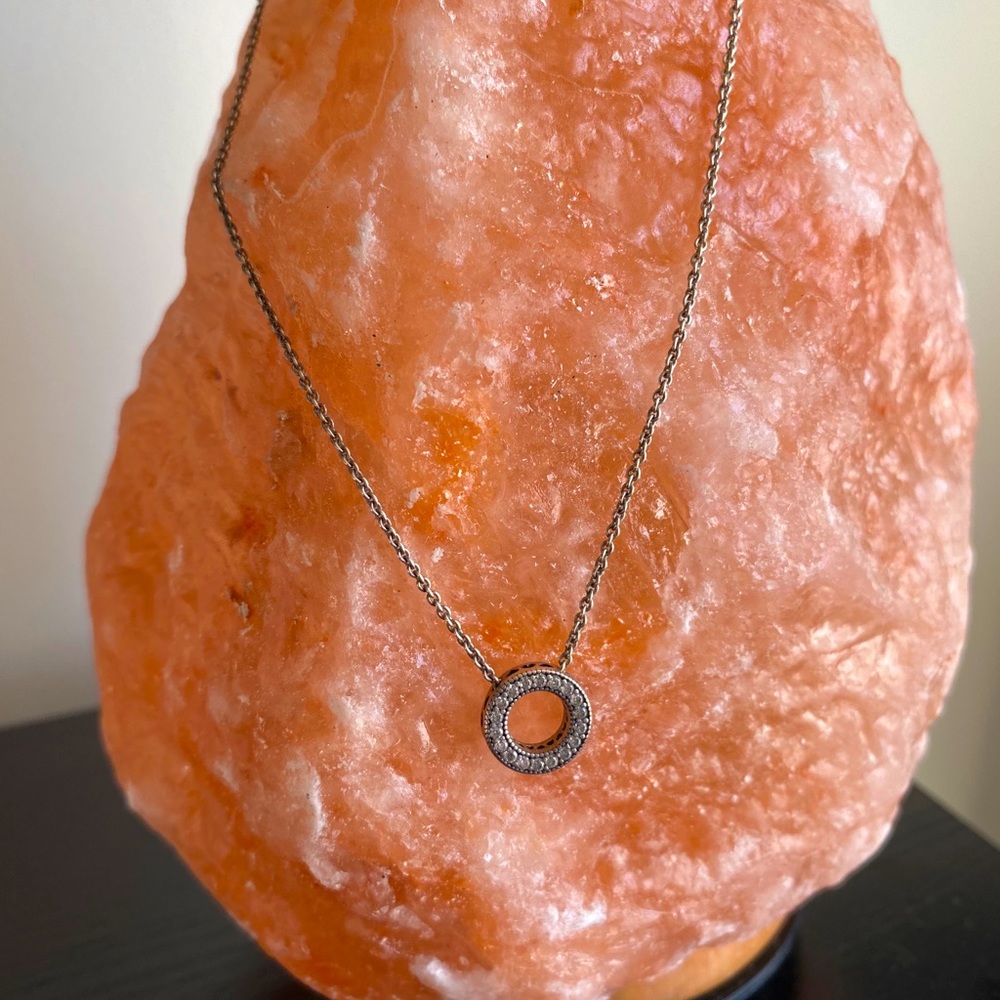 Pandora Logo Pavé Circle Collier Necklace